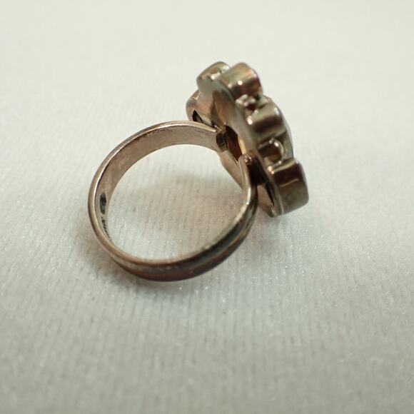 Nicky Butler NB India 925 Sterling Multi-Stone Ring Sz 9 Amethyst Citrine Garnet - Picture 6 of 7